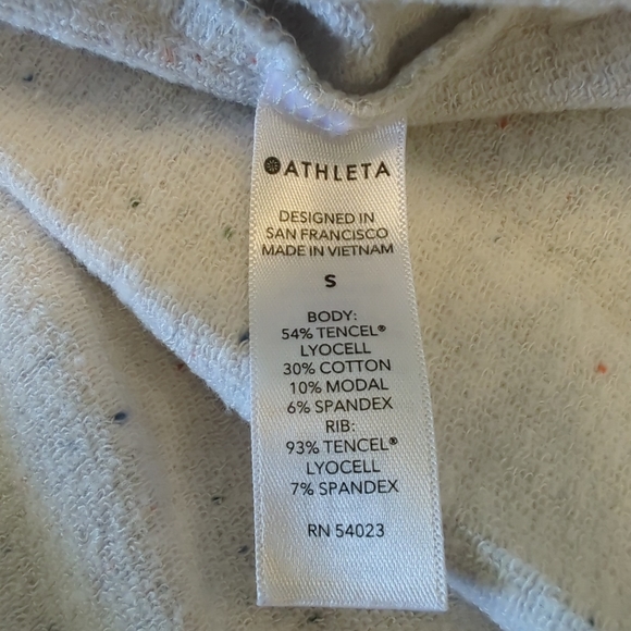Women's Athleta Balance Crew Neck Pullover Sweatshirt Grey/Multi Size Small EUC - Picture 9 of 10